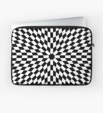 #black #white #checkered #chess #pattern #abstract #flag #floor #square #checker #board #chessboard #texture #check #design #race #illustration #squares #tile #racing #game  #checked #tiles #geometric Laptop Sleeve