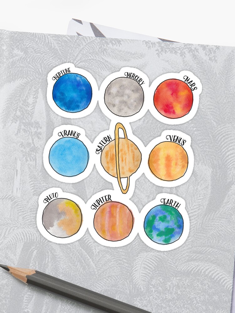 Galaxy Space Planets The Solar System Sticker By Melissa Mccaughey