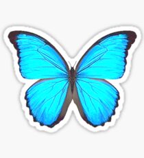 Blaue Morpho-Schmetterlings-Kunst Sticker