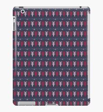 Blue Pink and Red Nordic Tree Stripes iPad Case/Skin