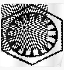 #white #black #abstract #pattern #3d #texture #checkered #illustration #arrow #design #cursor #isolated #flag #pixel #computer #icon #tile #square #symbol #graphic #mouse #concept #perspective Poster