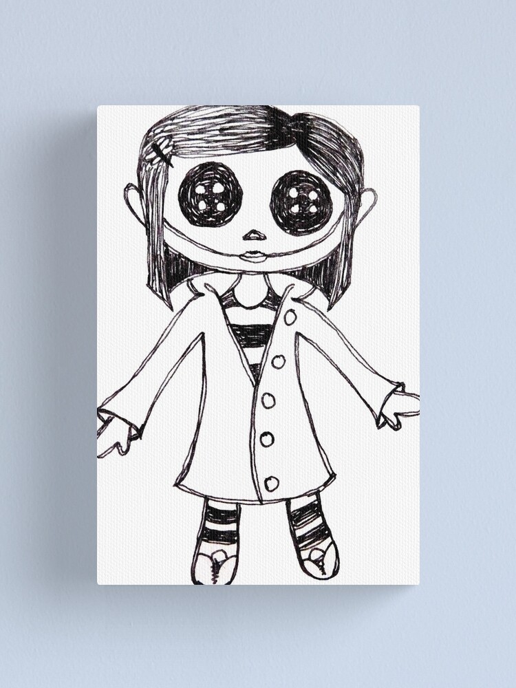 Coraline Doll Canvas Print By Calypso Skys Redbubble