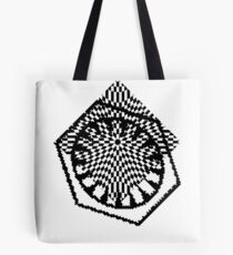 #white #black #abstract #pattern #3d #texture #checkered #illustration #arrow #design #cursor #isolated #flag #pixel #computer #icon #tile #square #symbol #graphic #mouse #concept #perspective Tote Bag