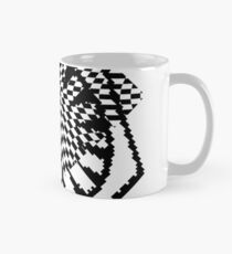 #white #black #abstract #pattern #3d #texture #checkered #illustration #arrow #design #cursor #isolated #flag #pixel #computer #icon #tile #square #symbol #graphic #mouse #concept #perspective Mug