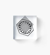#white #black #abstract #pattern #3d #texture #checkered #illustration #arrow #design #cursor #isolated #flag #pixel #computer #icon #tile #square #symbol #graphic #mouse #concept #perspective Acrylic Block