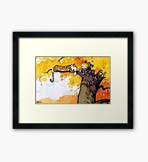 calvin n hobbes sleep Framed Print