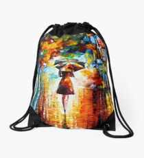 rain princess - Leonid Afremov Drawstring Bag