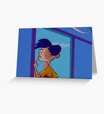 Rolf Stares Out A Window Greeting Card