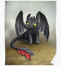 Zahnloser Drache inspiriert von Wie man deinen Drachen ausbildet. Poster