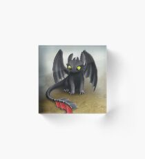 Zahnloser Drache inspiriert von Wie man deinen Drachen ausbildet. Acrylblock