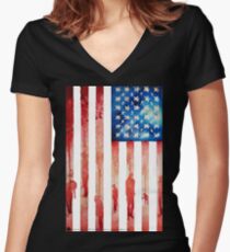 New Age of Slavery Women's Fitted V-Neck T-Shirt