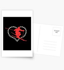 I love skiing T-shirt & Gift Postcards