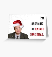 Dwight Weihnachten. Die Office-TV-Show Weihnachtskarte, Office Us-Weihnachtskarte, Meme-Grußkarten Grußkarte
