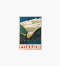 Lovely Lake Louise vintage travel ad Art Board