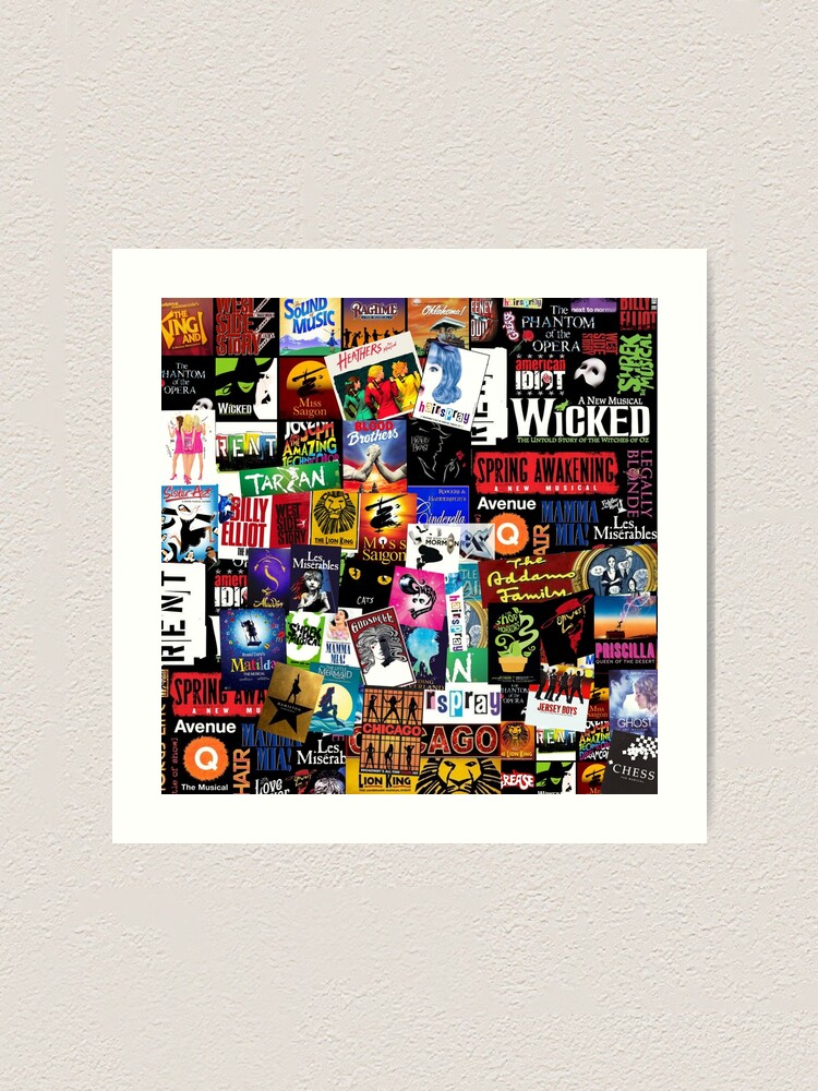 Alternate view of Musicals Collage II Art Print