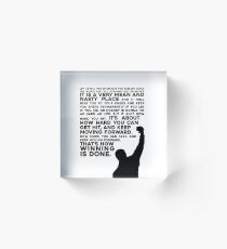 Rocky Motivation Acrylic Block