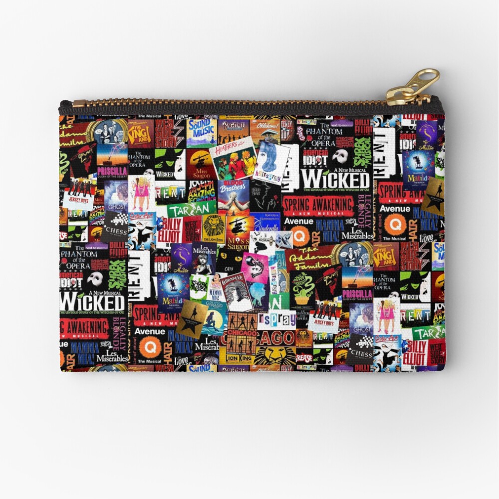 Musicals Collage II Zipper Pouch