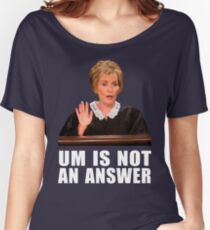 Ähm ist keine Antwort - Schwarzer Hintergrund Loose Fit T-Shirt