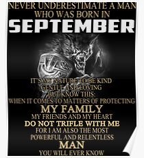 Póster Nunca subestimes a un hombre que nació en septiembre