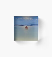 Sailing from Tresco Acrylic Block