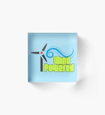 Wind Powered Acrylic Block