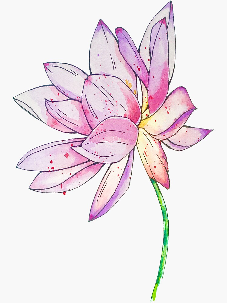 "lotus" Sticker by Redbubble