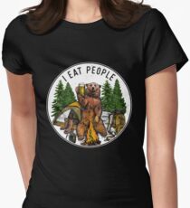 Camiseta entallada para mujer Camping I Eat People I Hate People Camiseta