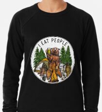 Camping I Eat People I Hate People T-Shirt Lightweight Sweatshirt