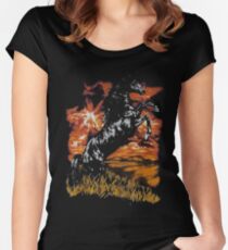 the horse art Women's Fitted Scoop T-Shirt