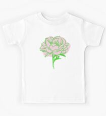 Green and Pink Flower Kids Tee