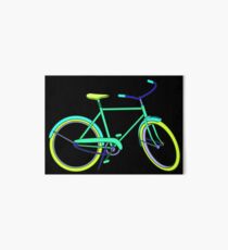 Neon Bike with Green and Blue Art Board Print
