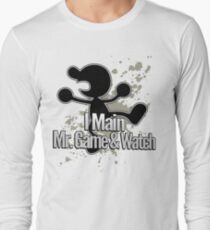 I Main Mr. Game & Watch - Super Smash Bros. Long Sleeve T-Shirt
