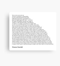Winston Churchill Quotes Canvas Print