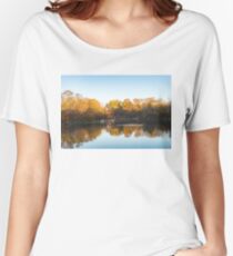 Autumn Mirror - Silky Wavelets Caused by Ducks Women's Relaxed Fit T-Shirt