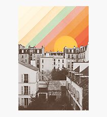 Regenbogen Himmel über Paris Fotodruck