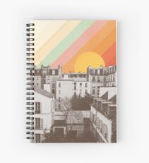 Regenbogen Himmel über Paris Spiralblock
