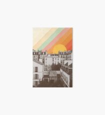 Rainbow Sky Above Paris Art Board