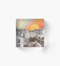 Bloque acrílico Rainbow Sky Above Paris