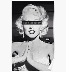 Black and White Marilyn Monroe Pretty Poster