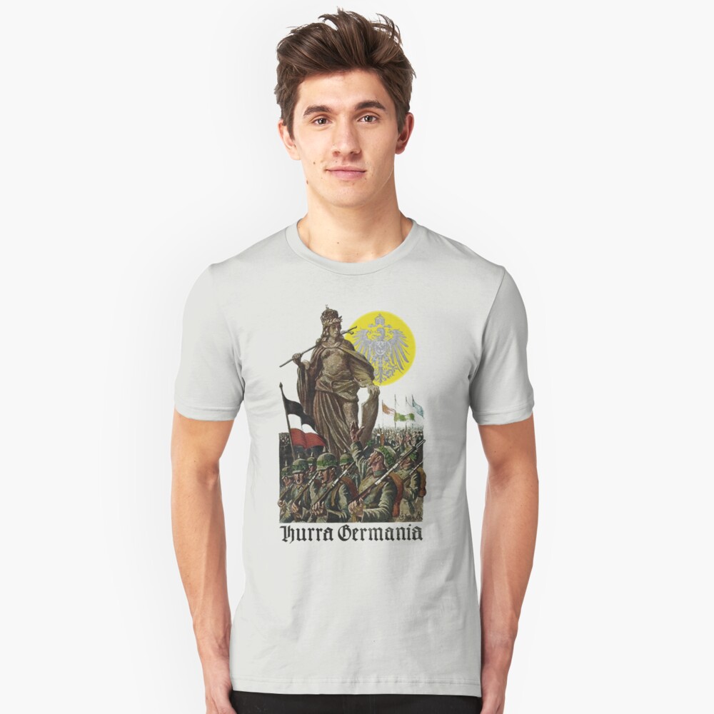 Germania encouraging soldiers.. 1914 Slim Fit T-Shirt