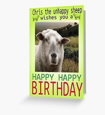 Chris Unhappy Birthday Father Ted Greeting Card