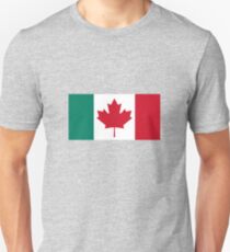 Canada / Italy Flag Mashup Slim Fit T-Shirt