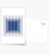 SQUARE LINE (BLUE) Postcards