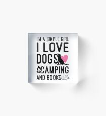 Camping Girl Acrylic Block