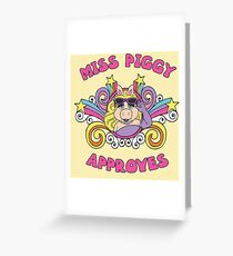 Miss Piggy Muppets Muppet Show 70s 1970s Stars Psychedelic Greeting Card