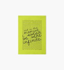 We Were Infinite - Quotes - Green Art Board