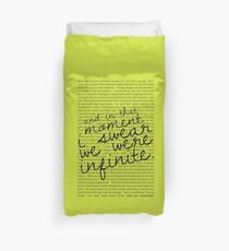 We Were Infinite - Quotes - Green Duvet Cover