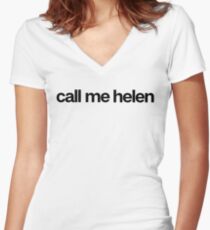 Call Me Helen - Cool Custom Stickers Shirt Women's Fitted V-Neck T-Shirt