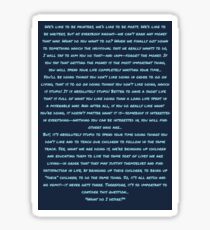 Alan Watts quote Sticker