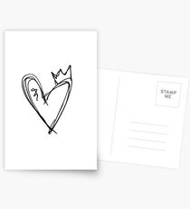 Postales doodle del corazón